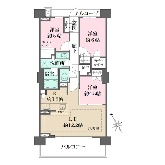 ザ・パークハウス南行徳の間取図