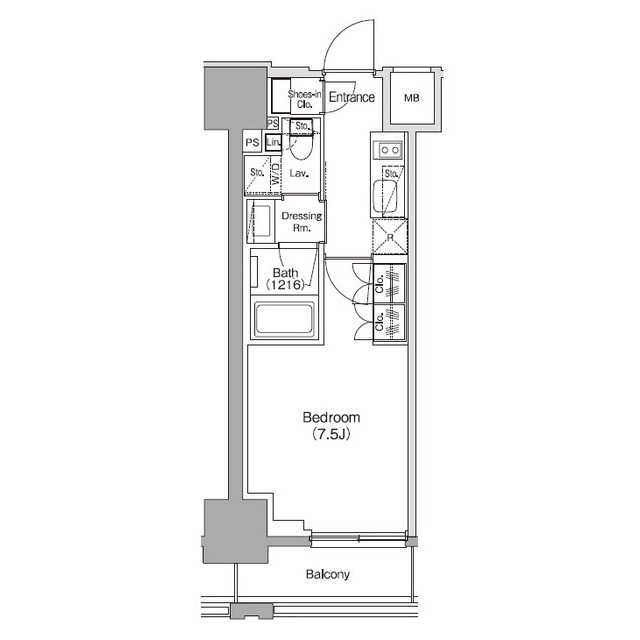 ザ・パークハビオ新御徒町の間取図