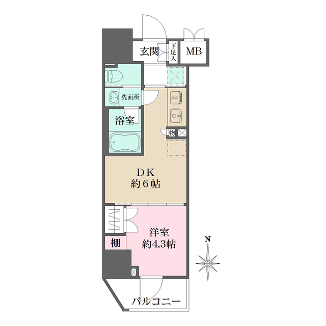 ルフォンプログレ元浅草マークスの間取図