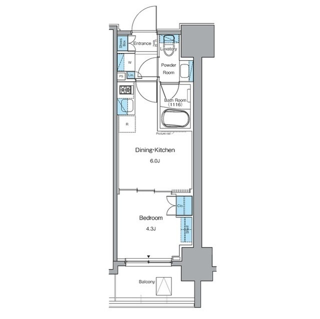 ルフォンプログレ秋葉原ＥＡＳＴの間取図