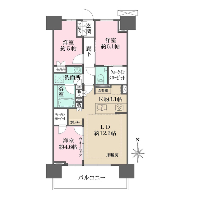 猿江恩賜公園レジデンスの間取図