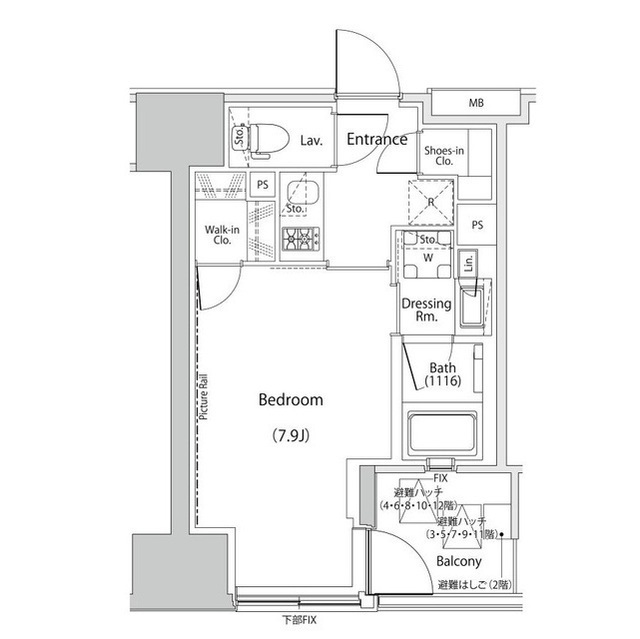 ザ・パークハビオ人形町レジデンスの間取図