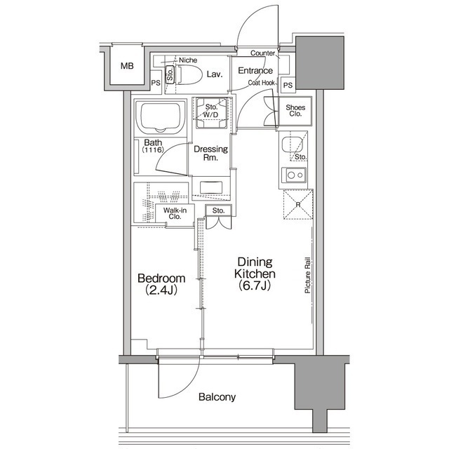 ザ・パークハビオ行徳駅前の間取図