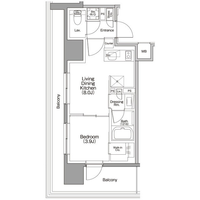 ザ・パークハビオ行徳駅前の間取図