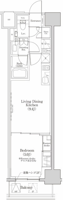 ザ・パークハビオ日本橋三越前の間取図