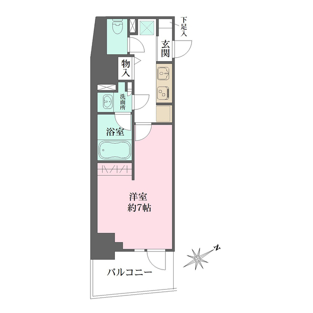 Ｎ-ｆｌａｔｓ三ノ輪の間取図