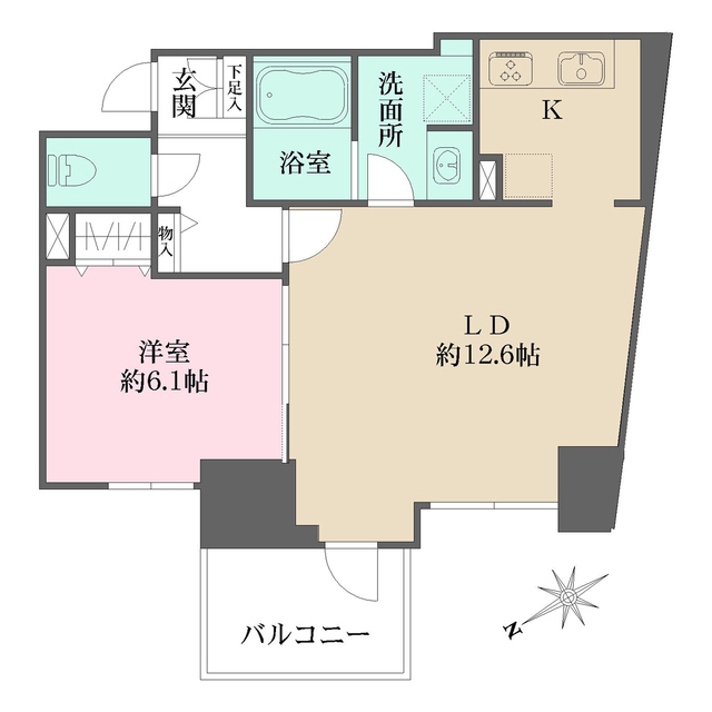 Ｎ-ｆｌａｔｓ三ノ輪の間取図