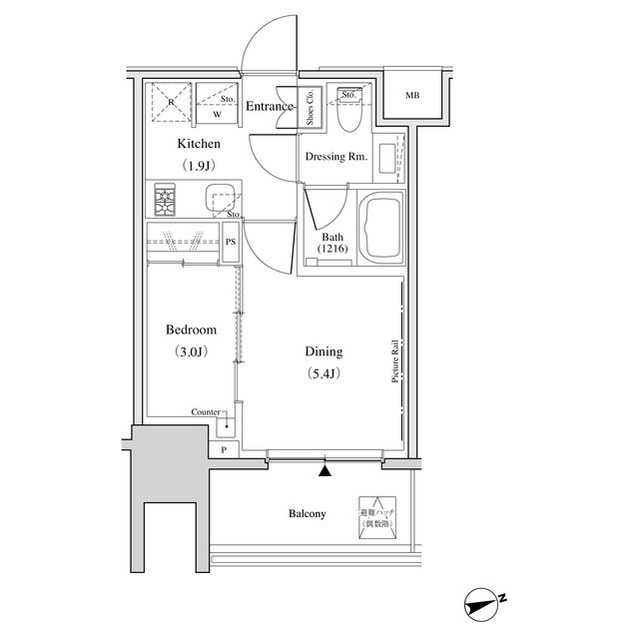 ザ・パークハビオ北千住の間取図