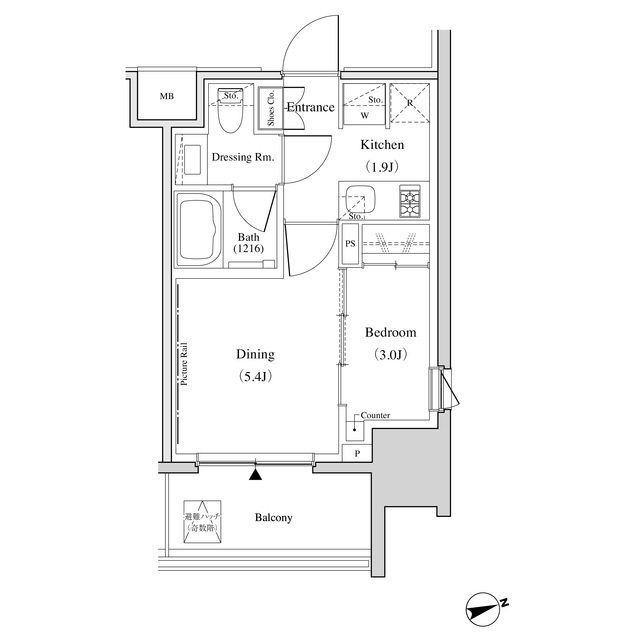 ザ・パークハビオ北千住の間取図