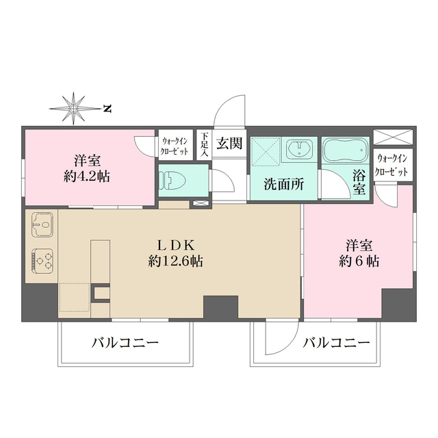 プライムアーバン西日暮里フロントの間取図
