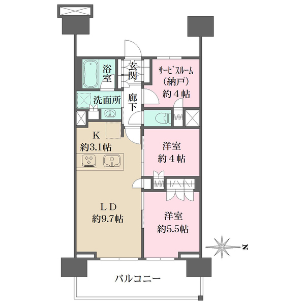 ザ・パークハウス亀戸九丁目の間取図