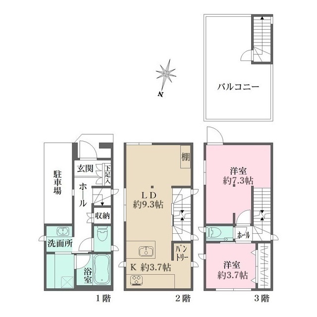 文京区小石川１丁目戸建の間取図