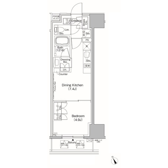 ザ・パークハビオ日本橋茅場町の間取図