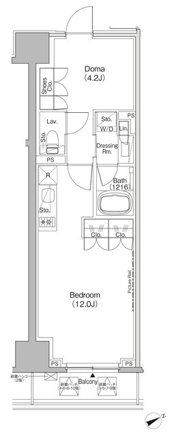 ザ・パークハビオ日本橋茅場町の間取図