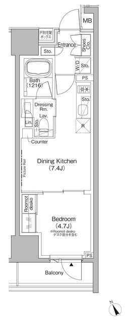 ザ・パークハビオ日本橋茅場町の間取図