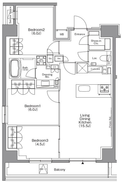 ザ・パークハビオ本所吾妻橋の間取図