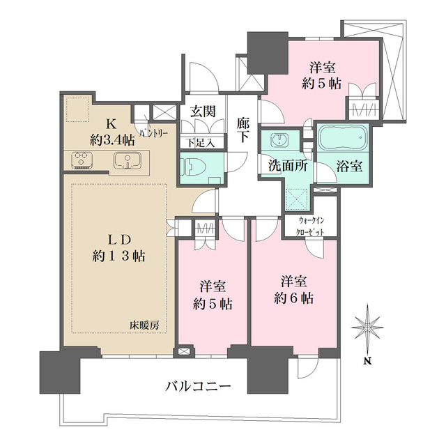 幕張ベイパークライズゲートタワーの間取図