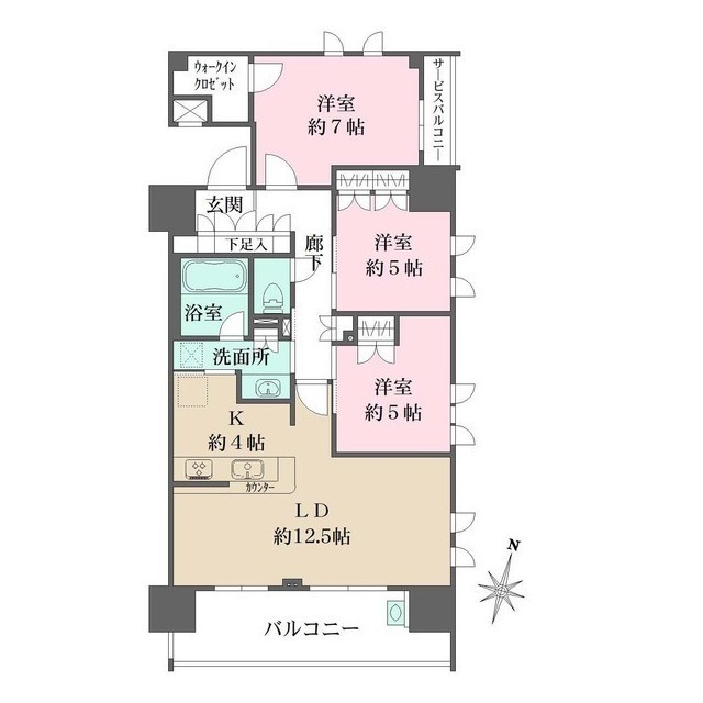 アルファグランデ篠崎弐番街の間取図