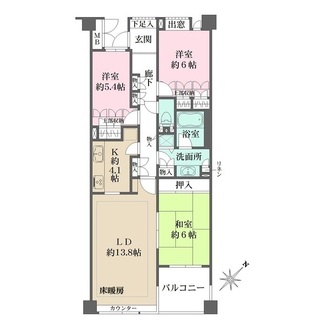 パークハウス白山御殿町の間取図