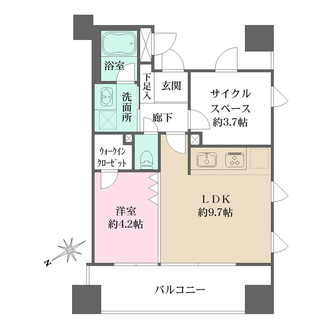 センチュリーハイツ御徒町モダニカの間取図