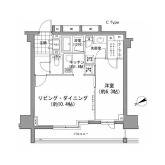 パークハビオ八丁堀の間取図