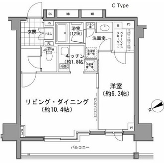 パークハビオ八丁堀の間取図