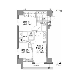 パークハビオ八丁堀の間取図