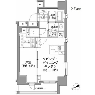 パークハビオ八丁堀の間取図