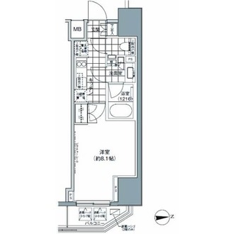 パークハビオ上野３丁目の間取図