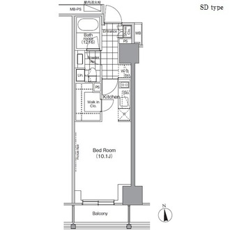 パークハビオ門前仲町の間取図