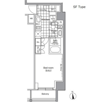 パークハビオ門前仲町の間取図