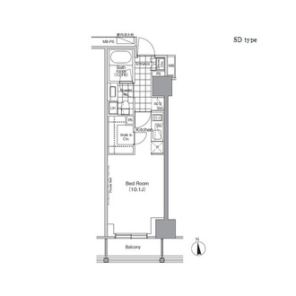 パークハビオ門前仲町の間取図