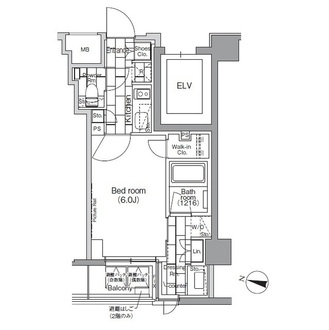 パークハビオ日本橋蛎殻町の間取図