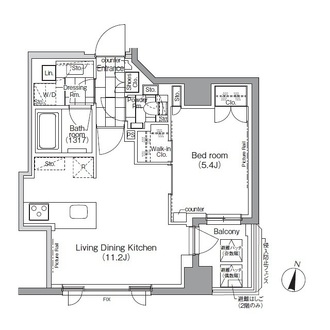 パークハビオ日本橋蛎殻町の間取図