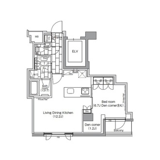 パークハビオ日本橋蛎殻町の間取図