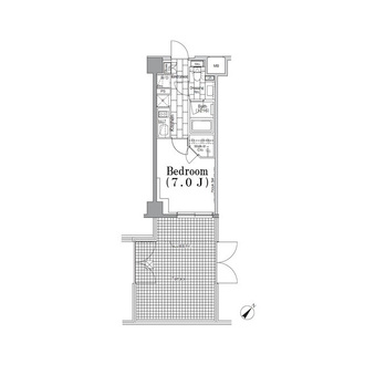 ＯＮＥ　ＲＯＯＦ　ＦＬＡＴ　ＴＳＵＫＩＳＨＩＭＡの間取図