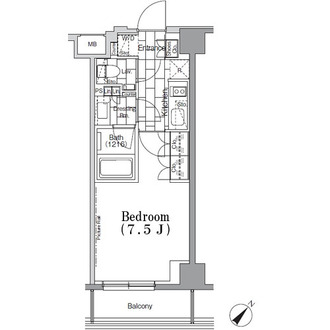 ＯＮＥ　ＲＯＯＦ　ＦＬＡＴ　ＴＳＵＫＩＳＨＩＭＡの間取図