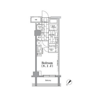 ＯＮＥ　ＲＯＯＦ　ＦＬＡＴ　ＴＳＵＫＩＳＨＩＭＡの間取図