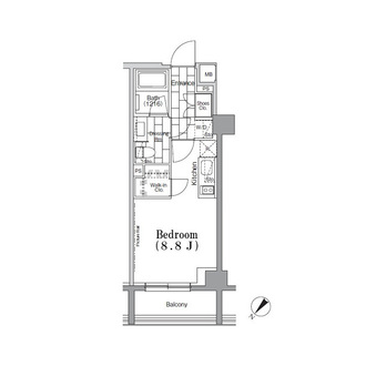 ＯＮＥ　ＲＯＯＦ　ＦＬＡＴ　ＴＳＵＫＩＳＨＩＭＡの間取図