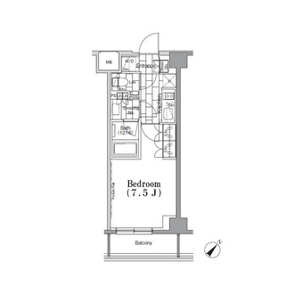 ＯＮＥ　ＲＯＯＦ　ＦＬＡＴ　ＴＳＵＫＩＳＨＩＭＡの間取図