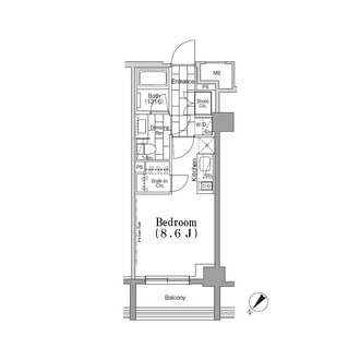ＯＮＥ　ＲＯＯＦ　ＦＬＡＴ　ＴＳＵＫＩＳＨＩＭＡの間取図