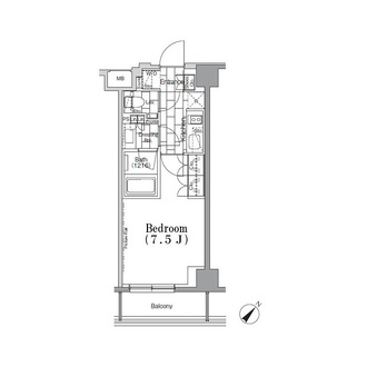 ＯＮＥ　ＲＯＯＦ　ＦＬＡＴ　ＴＳＵＫＩＳＨＩＭＡの間取図