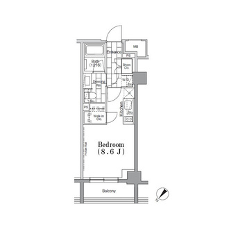 ＯＮＥ　ＲＯＯＦ　ＦＬＡＴ　ＴＳＵＫＩＳＨＩＭＡの間取図
