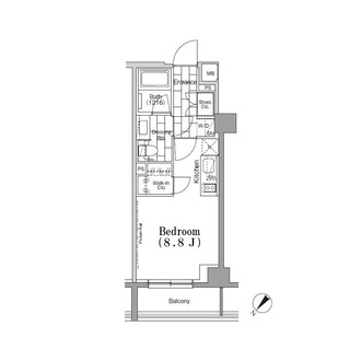 ＯＮＥ　ＲＯＯＦ　ＦＬＡＴ　ＴＳＵＫＩＳＨＩＭＡの間取図
