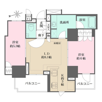 ザ・パークハウス上野レジデンスの間取図