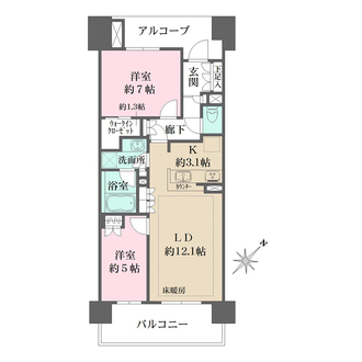 ザ・パークハウス津田沼奏の杜カームレジデンスの間取図