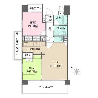 パテラ船橋ル・シャトーの間取図