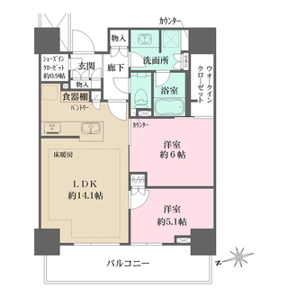 パークホームズ北千住アドーアの間取図