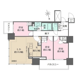 津田沼ザ・タワーの間取図