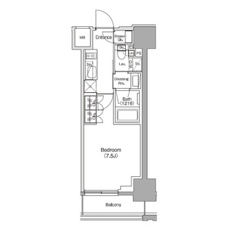 ザ・パークハビオ新御徒町の間取図